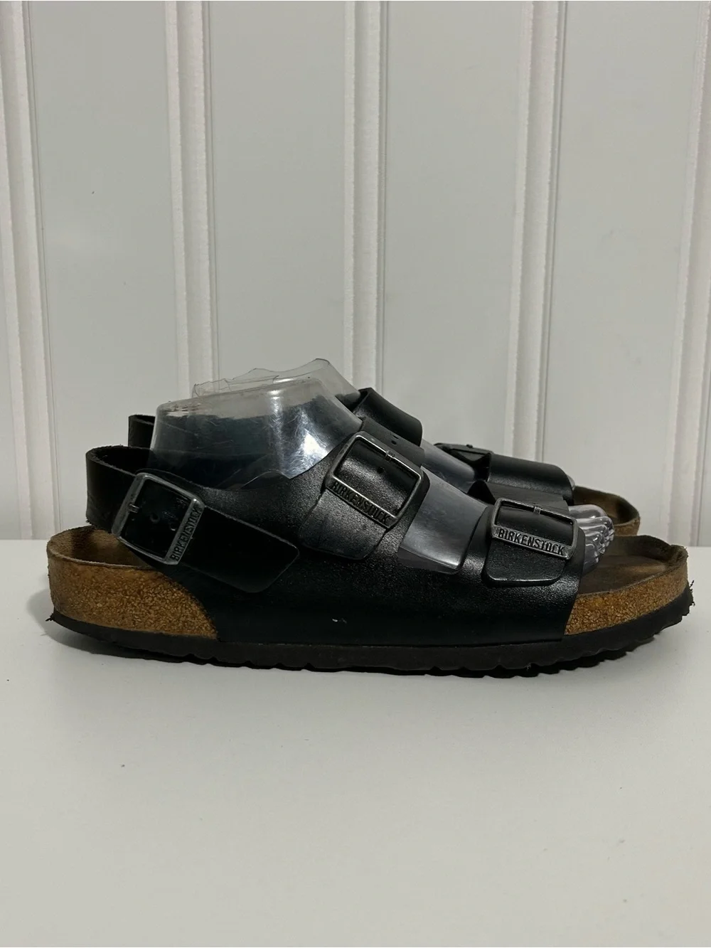 Birkenstock Milano soft black leather sandals